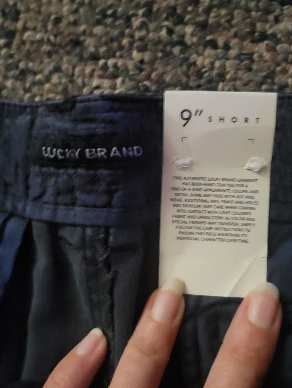 Lucky Brand Men's Blue Black Camo Cargo Shorts